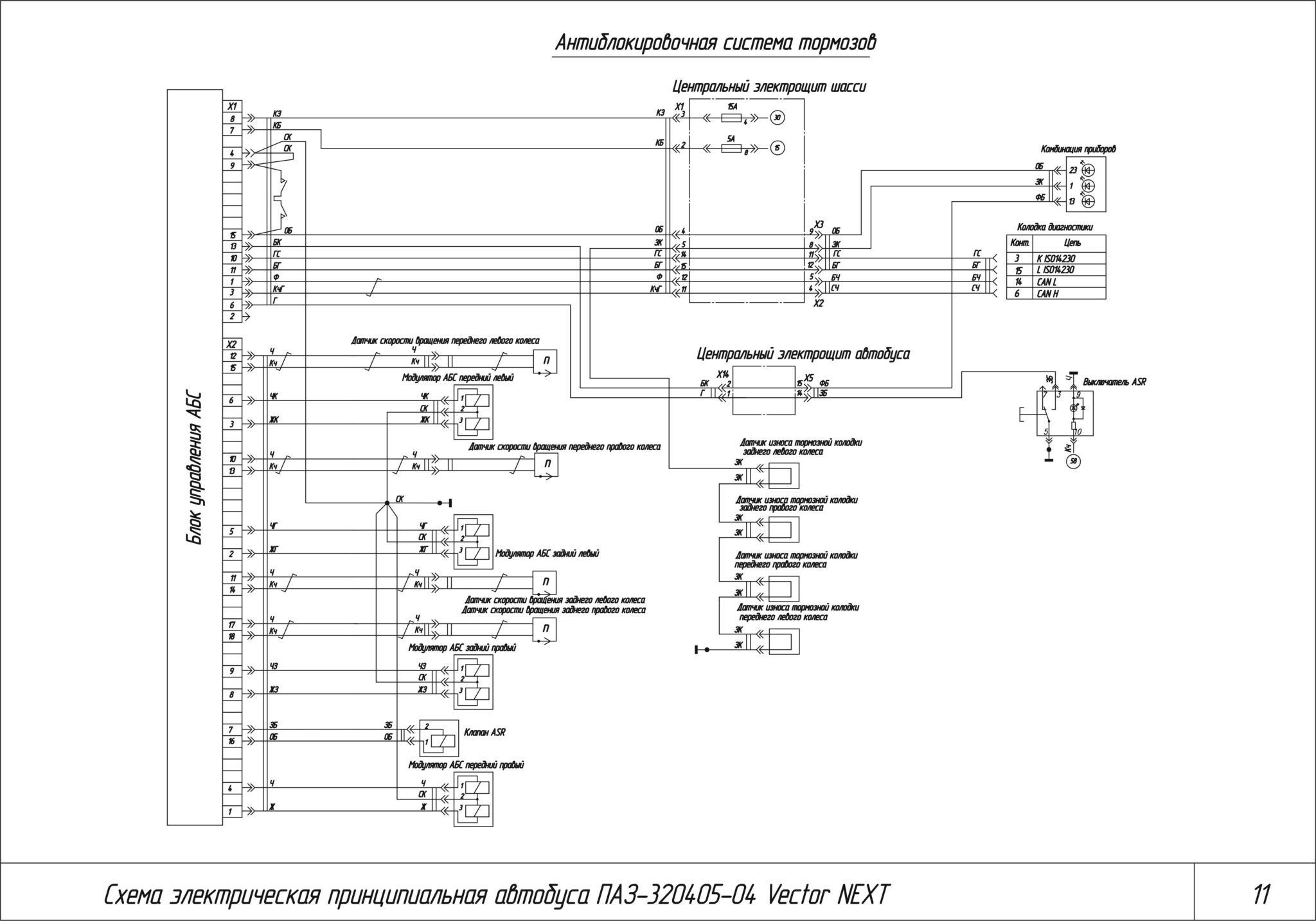 Электрическая схема паз 32054