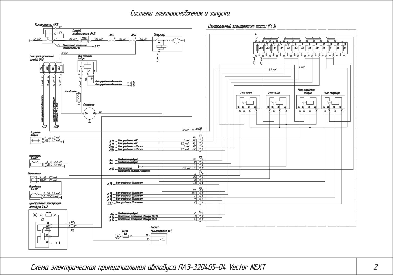 Паз вектор схема электрооборудования